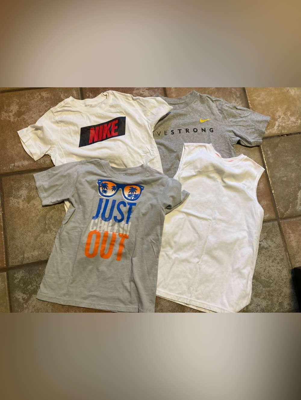 Lot of 4 Boys Shirts Nike/ Wonder Nation Medium